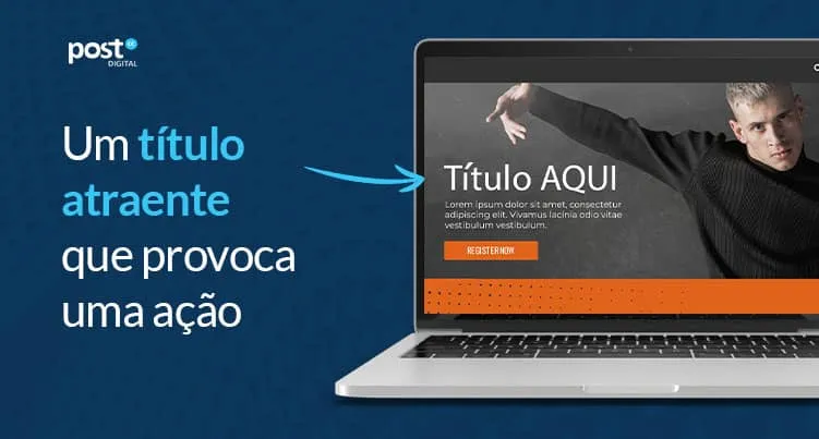 um título atraente que provoca uma ação