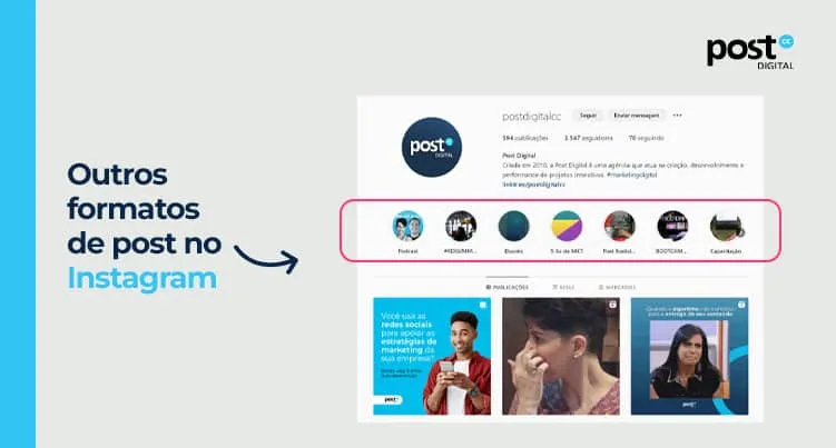 Outros formatos de post no Instagram