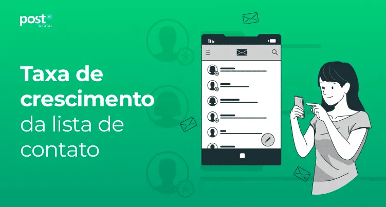 Taxa de crescimento da lista de contato