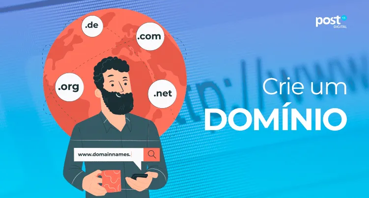 Crie um domínio