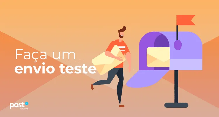 Faça um envio teste